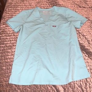 Figs Neon Blue Catarina One-Pocket Scrub Top